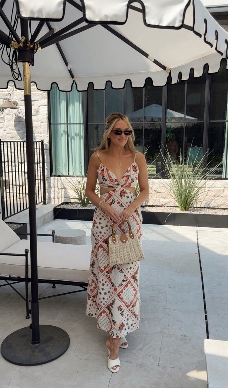 Abercrombie & Fitch Julia Slip Cutout Maxi Dress